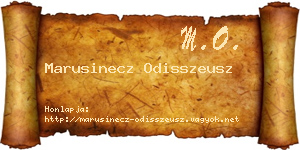 Marusinecz Odisszeusz névjegykártya